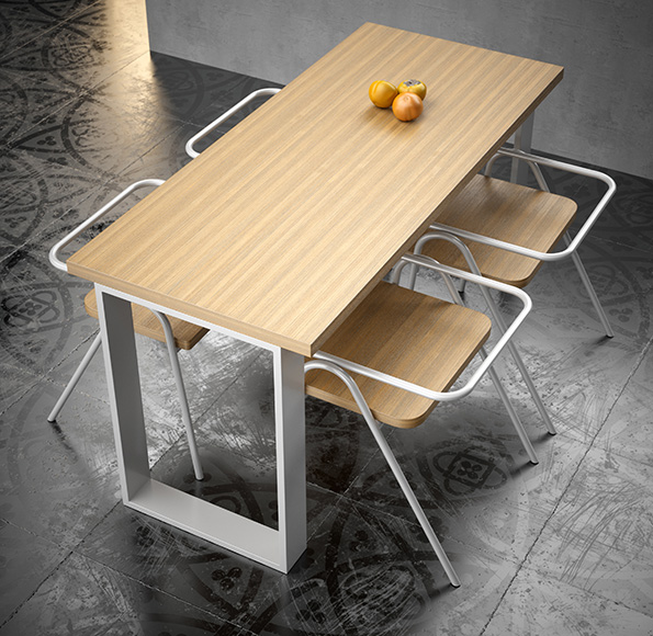 1xPaar sossai® Tischkufen Tischgestell Tischbeine Tischuntergestell